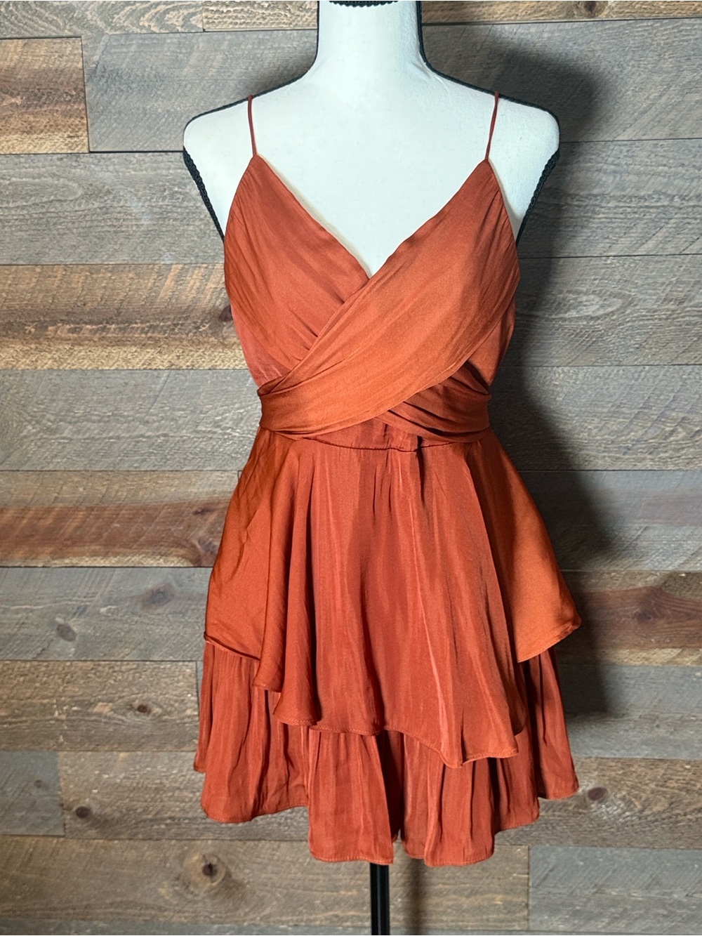 NWT Saints + Secrets Rust Wrap Ruffle Romper Size Large AU 12/US 8